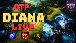 OTP DIANA Mid/Top || Phase Rush &amp; Conqueror Build  || Climbing SoloQ 🌙