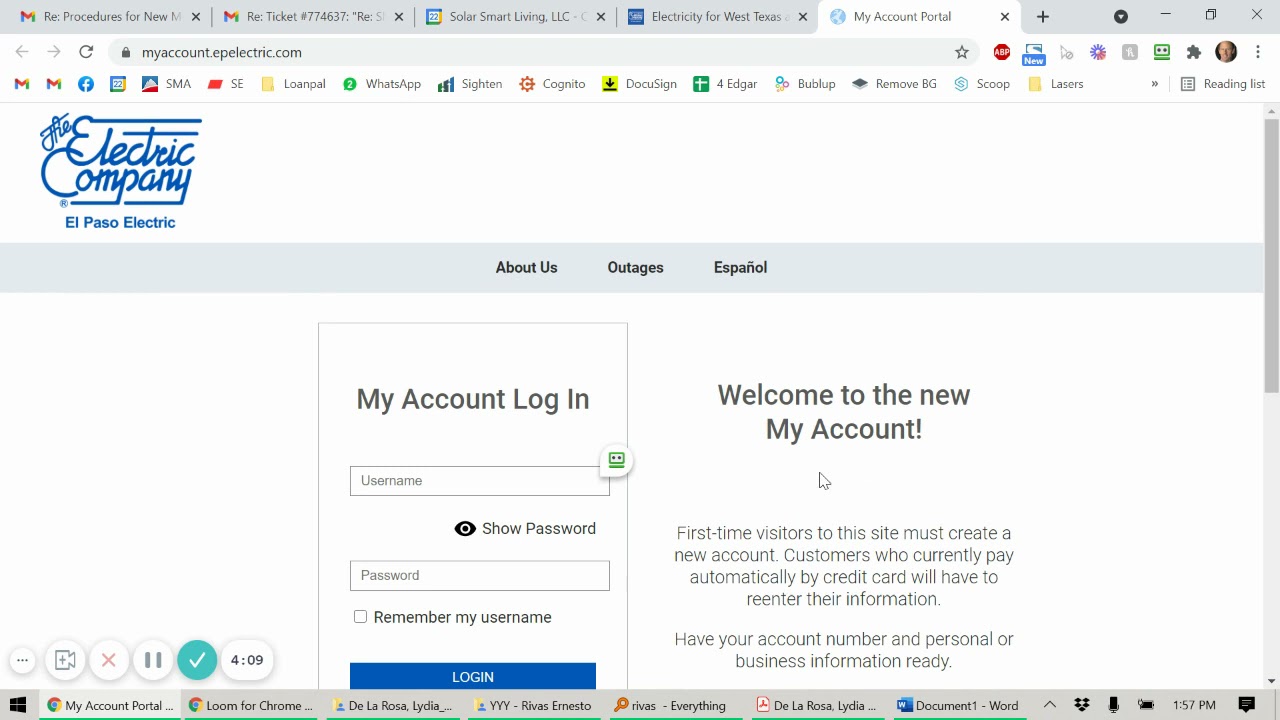 Downloading your electric bill from El Paso Electric YouTube