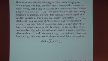 Introduction to Information Theory - Edward Witten