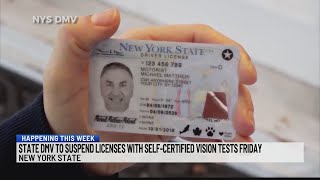 State DMV to suspend licenses with self-certified vision tests Friday