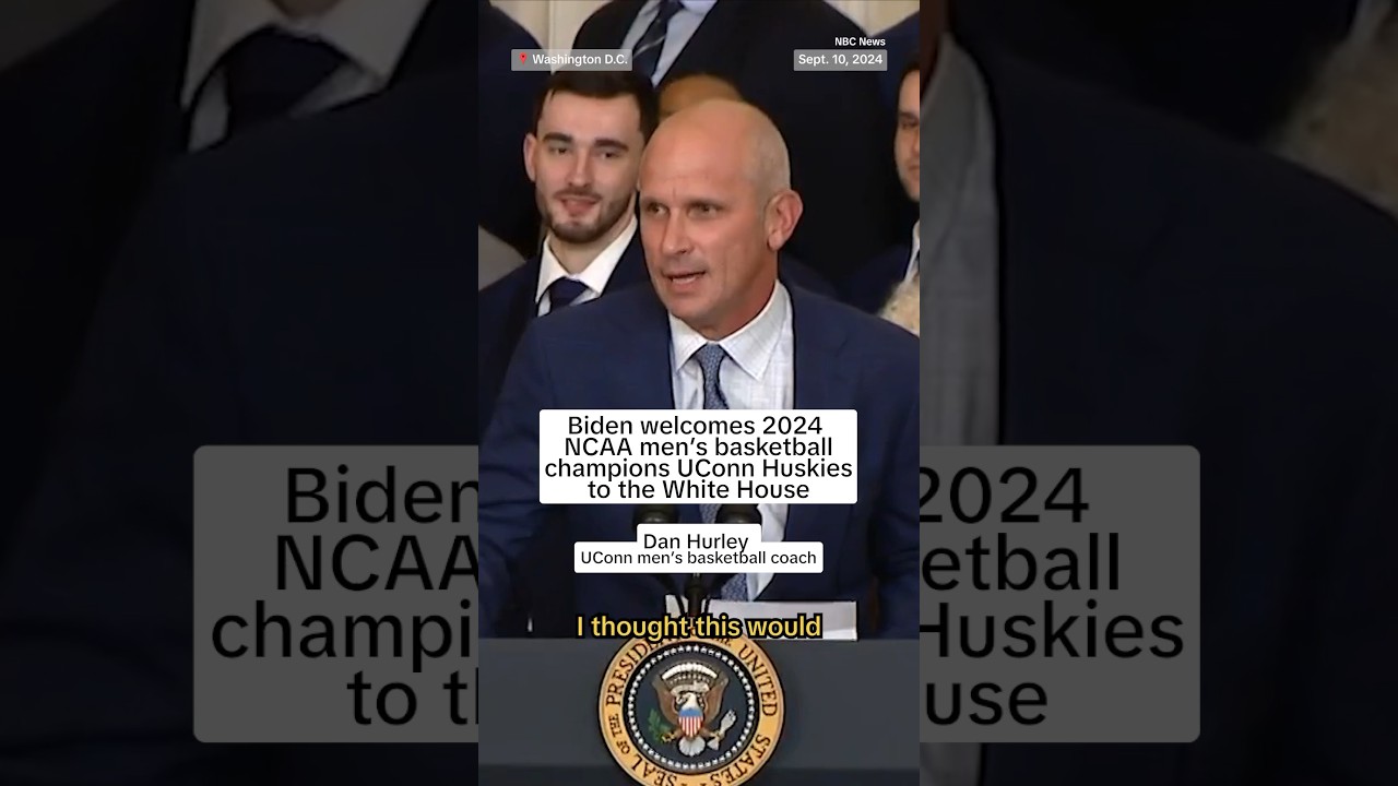 Biden welcomes 2024 NCAA men’s basketball champions UConn Huskies to the White House