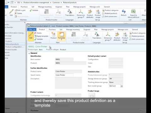 Microsoft Dynamics Ax: How To Finalize Product Setup