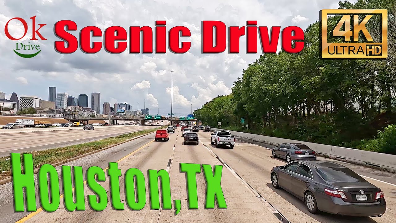 4K Houston TX  - Scenic Drive - July 2024