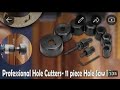 11pcs wood cutter hole saw drill bits cutting review  amazing work #holesaw #cuttingtools #tools