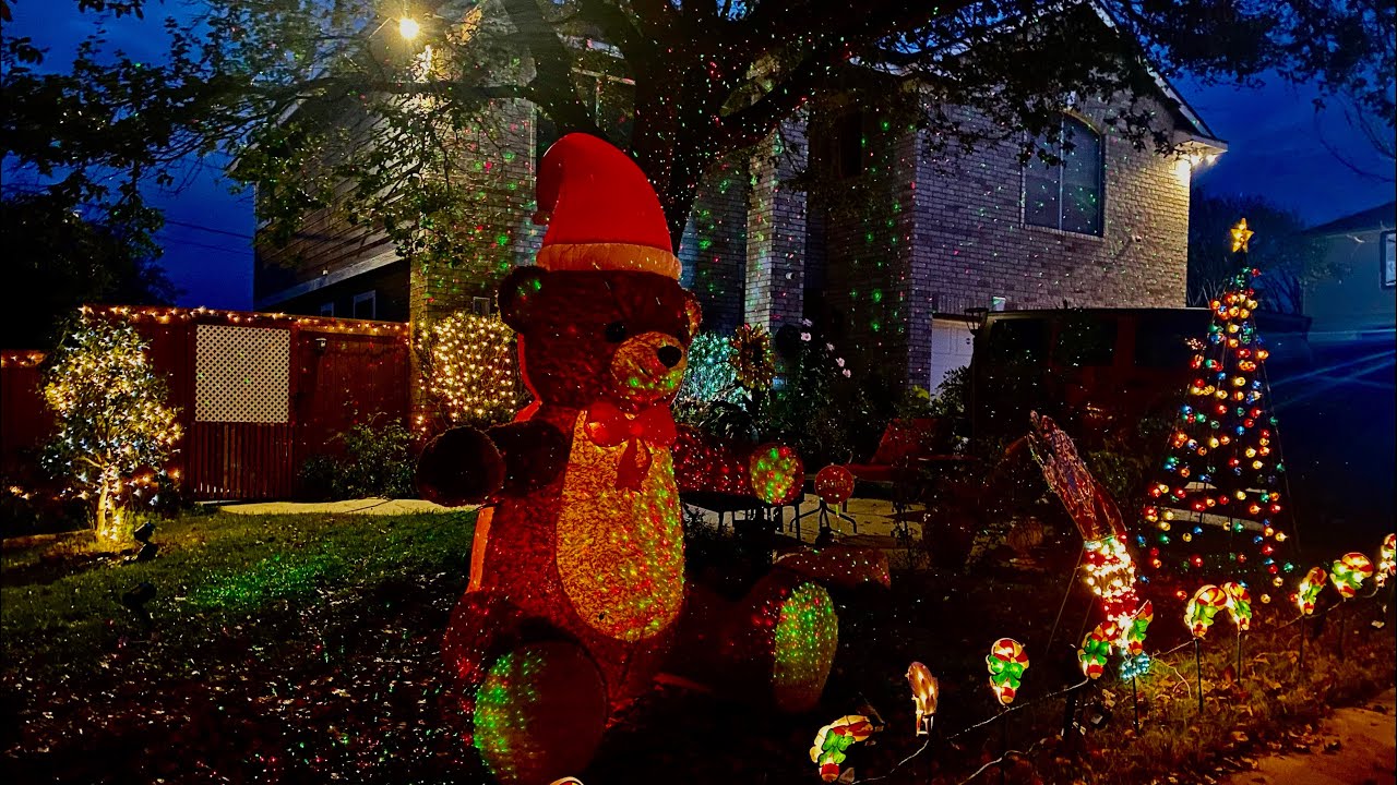 Downtown Round Rock Christmas lights 2021 YouTube