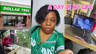 a day in my life ✨productive vlog✨ | morning routine | solo library date | dollar tree haul