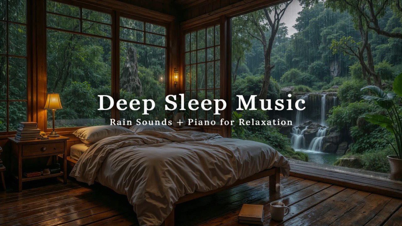 3 Hours Rain Sounds & Piano Music | Relaxing Deep Sleep for Stress ...
