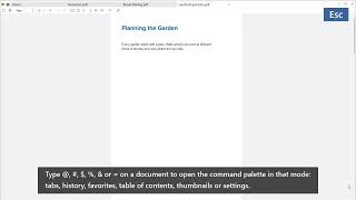 SumatraPDF: Command palette modes from their prefix keys News