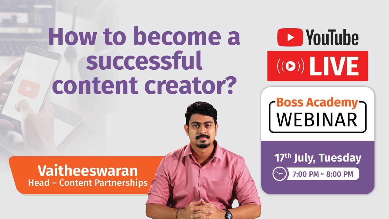 How to become a successful content creator? Join the Webinar - YouTube