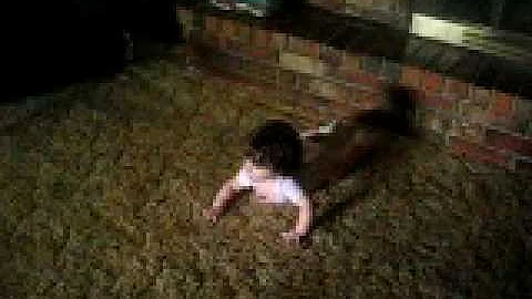 Susie trying to crawl