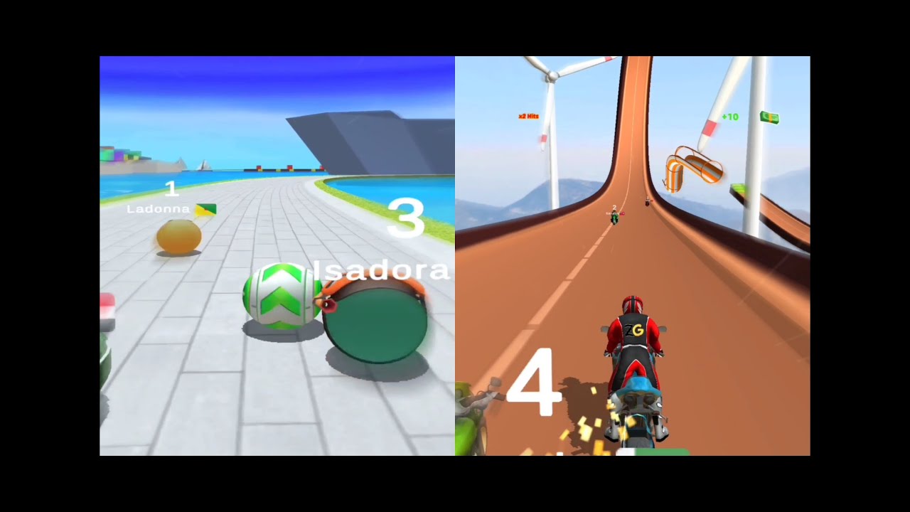 Bike race vs Racing balls Level 1- Level 10 # Bike Race #Racing Ball ...