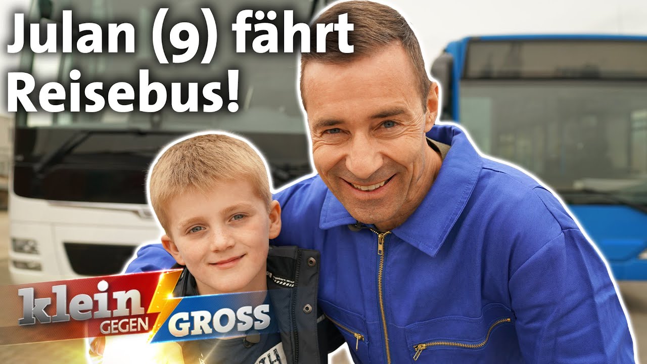 KAI wird BUSFAHRER: Julan (9) ist sein Fahrlehrer! 😂 | Klein gegen Groß