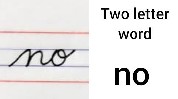 EP #20 - Two letter word "no" in cursive | LEARN EASILY