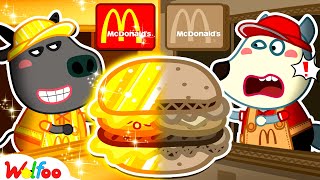 Wolfoo Built a SECRET McDonald's  Rich vs Broke Food Challenge | Wolfoo Channel New Episodes