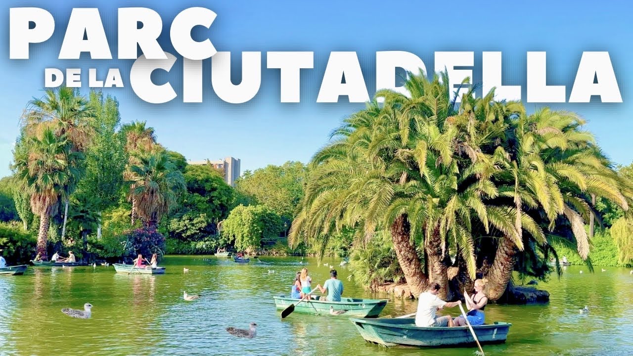 PARC DE LA CIUTADELLA in Barcelona - Relaxing Summer Walk | 4K, 60fps