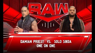 Damian Priest vs Solo Sikoa Raw WWE 2K24 (Sinister Mesh)