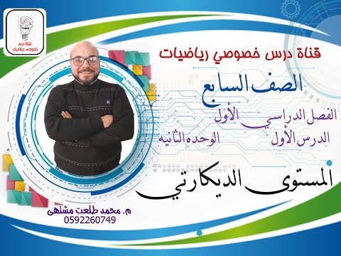 الدرس الأول المستوى الديكارتي الوحده  الفصل  رياضيات الصف السابع