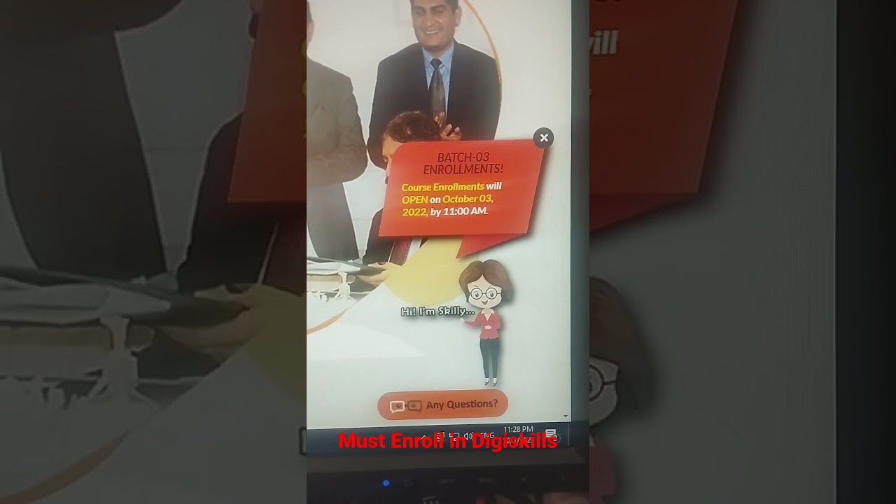 Digiskills Course starting from 03 Oct 2022 you have to must be enrolled