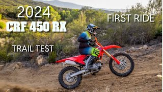 2024 CRF 450 RX FIRST RIDE TRAIL TEST