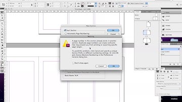 Adobe InDesign Tutorial: New page section, getting your page numbering to start where you want