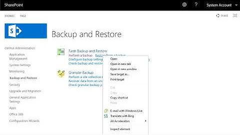 backup and restore in SharePoint 2019