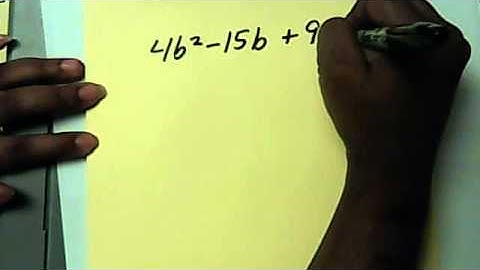 Factoring A Trinomial Using The A-C Method