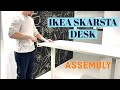IKEA SKARSTA DESK SIT/ STAND  white 47 1/4x27 1/2 " (120x70 cm) How to assemble ikea skarsta desk