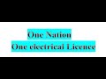 One Nation One Electrical License