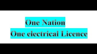 One Nation One Electrical License