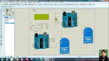 Simulasi sensor suhu lm35, lcd, dan xbee