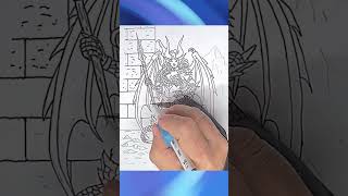 Spear dragon girl part 4 short #drawing #art #dragongirl #dragon