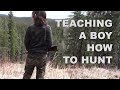Teaching a boy how to hunt