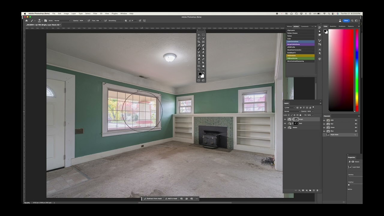Editing interiors manually with 3 brackets - YouTube