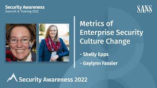 Metrics of Enterprise Security Culture Change