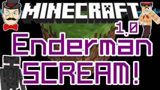Minecraft 1.0 ENDERMAN SCREAM & STARE ! Hidden Secret Sounds!