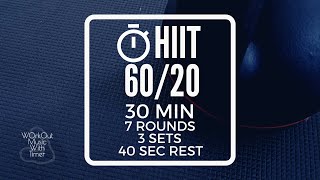 Famous 7 Rounds of 3 Sets of Interval timer with music 60/20 - 40 sec Rest between rounds 84 Wealth