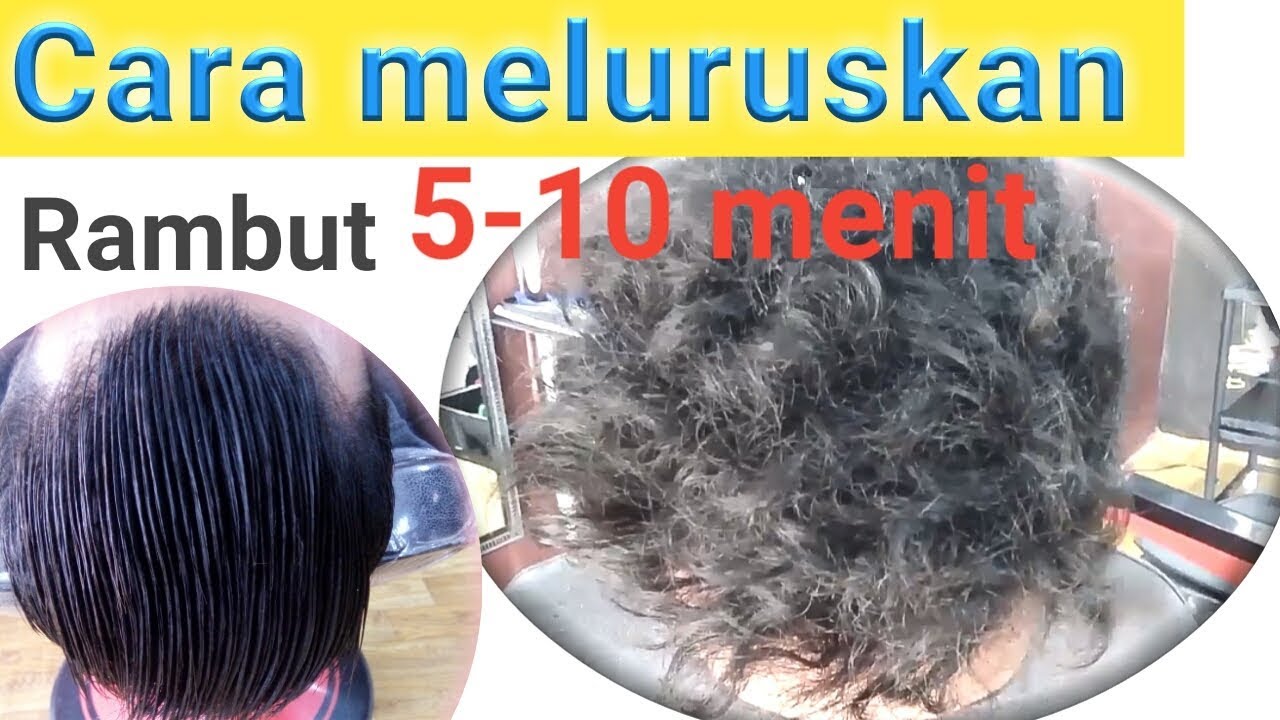 Cara meluruskan rambut pria dengan mudah, 10 menit langsung lurus - YouTube