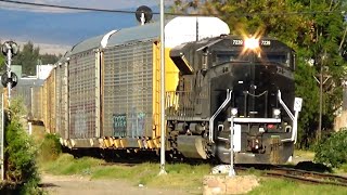 6 TRENES FERROMEX EN DISTRITO LA BARCA: CONEXIÓN IRAPUATO / FXE, BNSF, EMDX, SUPER 7, B237, SD401!