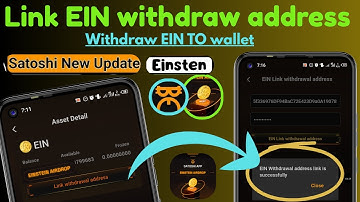 SATOSHI: WITHDRAW EINSTEIN (EIN ) airdrop from satoshi to wallet ☑️ link EIN withdraw address today