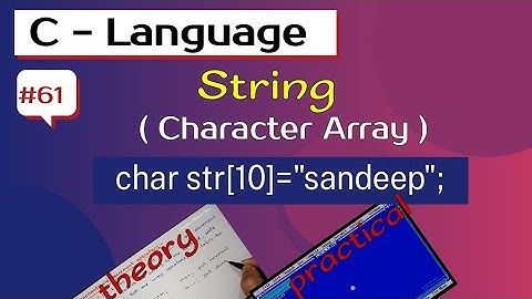 String in c | character array in c language