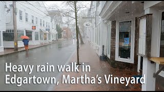 Marthas Vineyard Short Walk In Heavy Rain - Edgartown, Machusetts