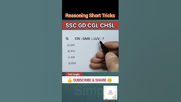 SSC GD CGL CHSL Reasoning | Analogy Reasoning Tricks | Reasoning | Simple Easy55M #ssc #sscreasoning