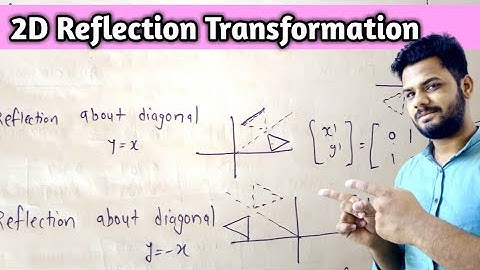 2D reflection transformation with example in computer graphics | Lec-23