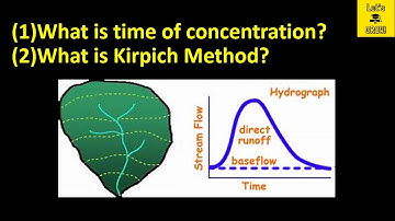 Time of Concentration | Kirpich Formula | Kirpich Equation | Hydrolog