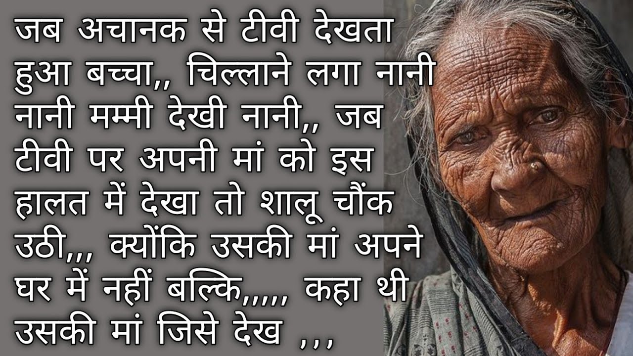 बूढ़ी मां को टीवी पर देख बेटी तड़प उठी,, जब भाई की करतूत पता चली तो,, दी उसे ऐसी कठोर सजा
