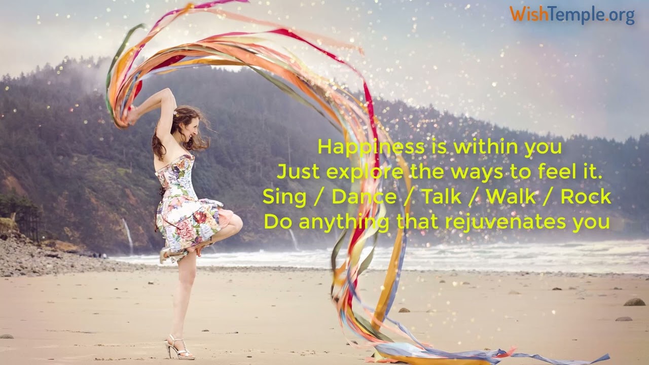 Melodious tunes Explore happiness joy everywhere walk dance sing motivational inspirational music