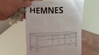 IKEA HEMNES three drawer TV stand