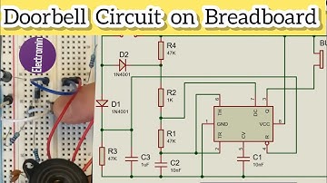 Doorbell Circuit on breadboard using 555 Timer 🔔 #breadboard #doorbell #555timer #circuit