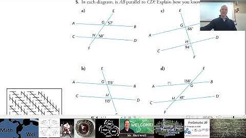 FM 20 2.1 HW #5 Determining parallel lines given measures