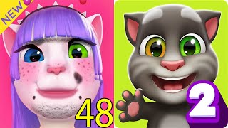 My Talking Angela 48 Vs My Talking Tom 2 - Two Screen - Android Gameplay Part 13